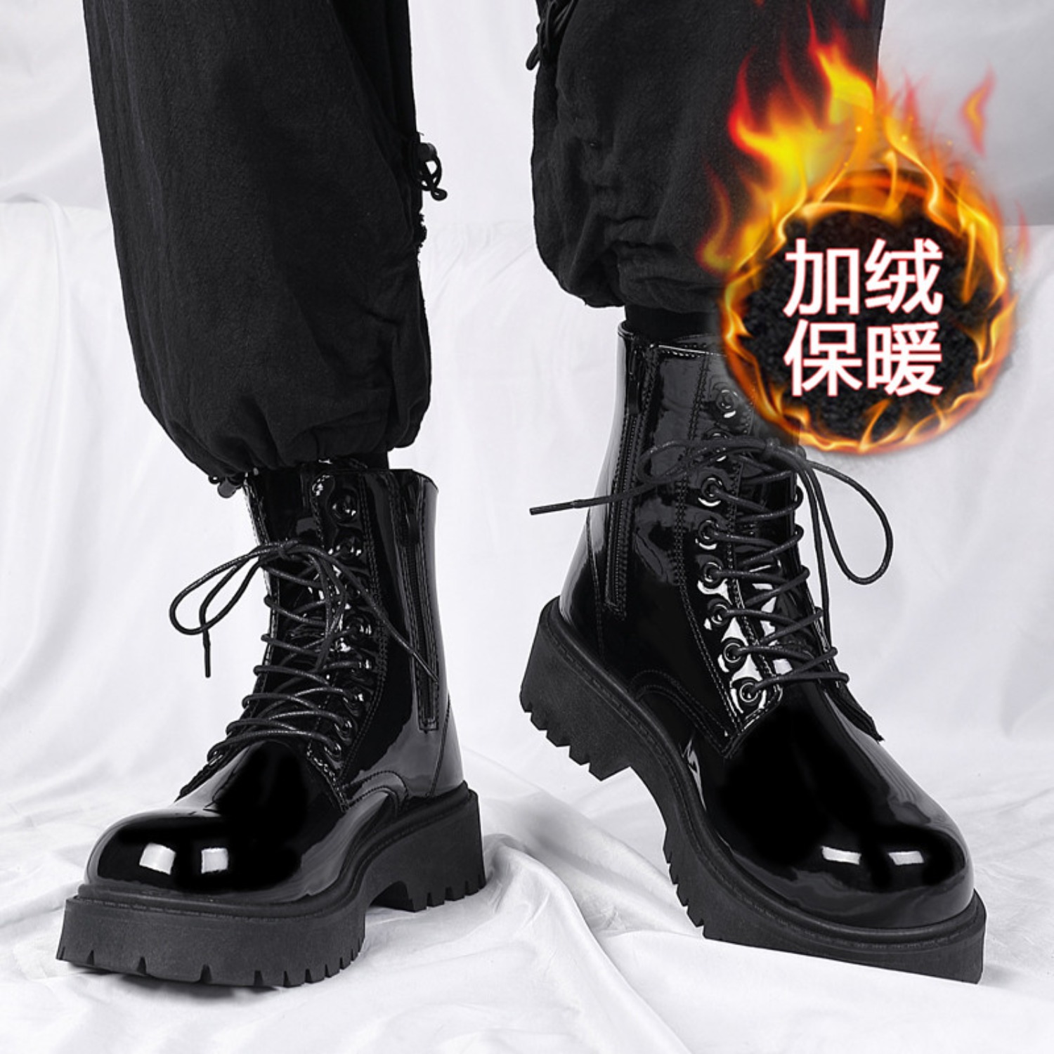 Men Shoes Everyday - Botas masculinas de cano alto, quentes