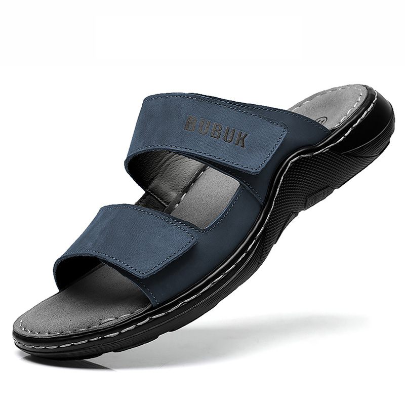Men Shoes Marks - Sandálias esportivas masculinas de couro de