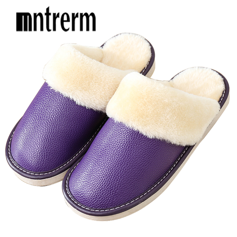 Men'S Shoes For Sale - Mntrerm feminino chinelos de inverno couro