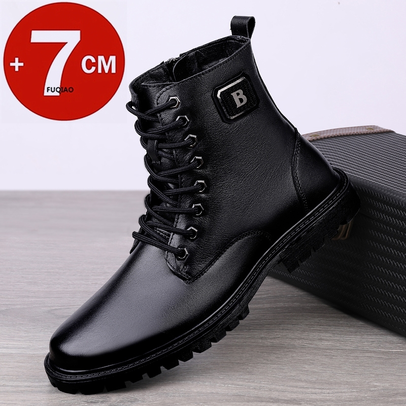 Botas de elevador de couro gen - Men'S Shoes To Increase Height avaliação e preço