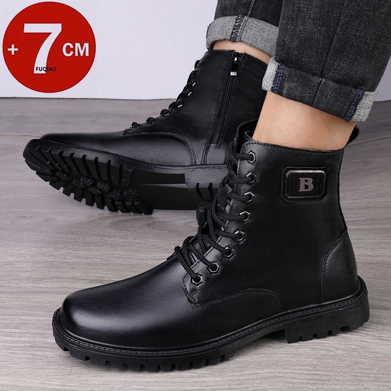 Botas de elevador de couro gen - Men'S Shoes To Increase Height avaliação e preço