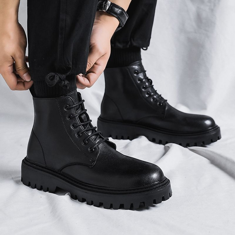 Botas de Couro Masculinas de C - Men'S Shoes To Increase Height avaliação e preço
