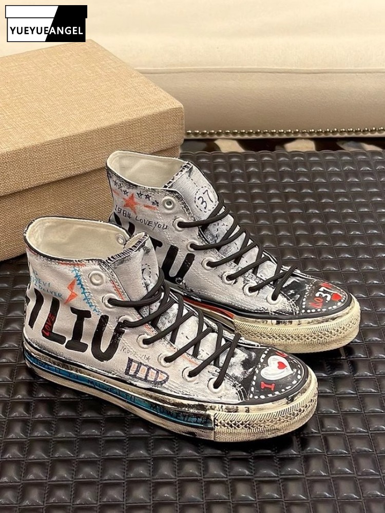 Homens estilo coreano pintados - Men'S Shoes For Sale avaliação e preço