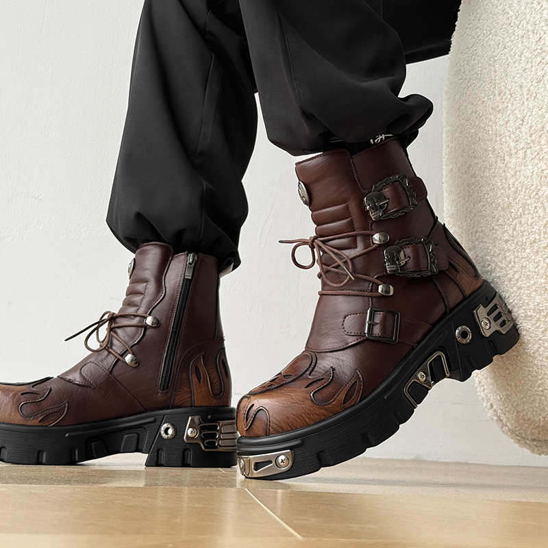 Botas de Motocicleta Masculina - Men'S Shoes To Increase Height avaliação e preço
