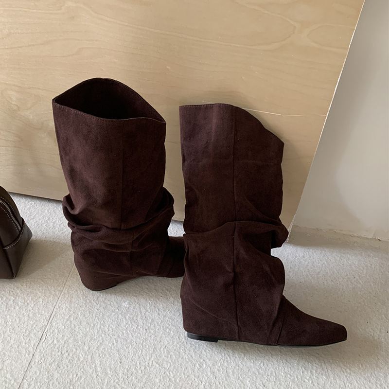 Flats botas femininas dedo do  - Chelsea Boots Suede avaliação e preço