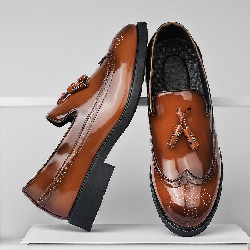 Homens de couro de patente esc - Men'S Shoes Brogues avaliação e preço