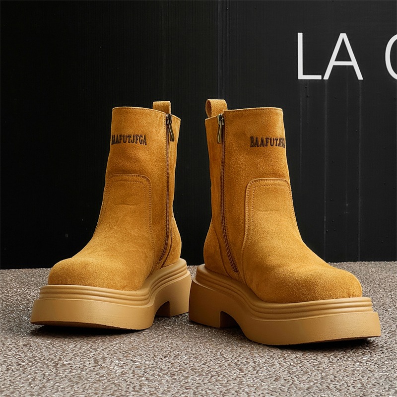 Botas Curtas de Inverno Estilo - Men'S Shoes To Increase Height avaliação e preço