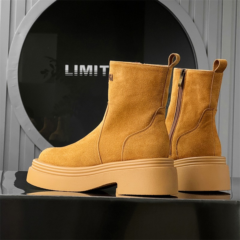 Botas Curtas de Inverno Estilo - Men'S Shoes To Increase Height avaliação e preço