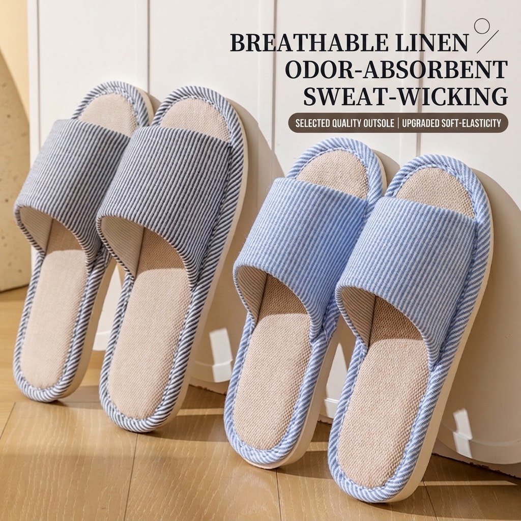 Chinelos de Linho Respirável p - Men'S Shoes Non Slip avaliação e preço