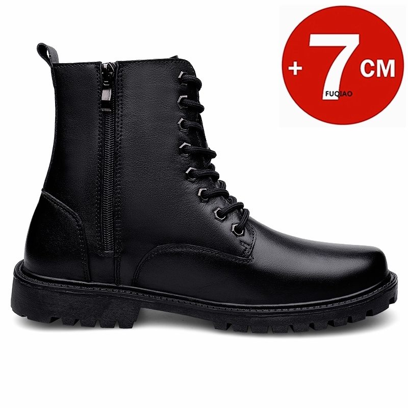 Botas de Couro Masculinas com  - Men'S Shoes To Increase Height avaliação e preço